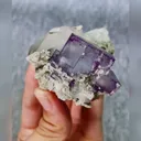 Natural Purple Cubic Fluorite and Quartz Symbiosis comes from Yaogangxian,Hunan 60*70*50MM - image 4