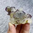 Natural Purple Cubic Fluorite and Quartz Symbiosis comes from Yaogangxian,Hunan 65*35*35MM - image 2
