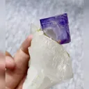Natural Purple Cubic Fluorite and Quartz Symbiosis comes from Yaogangxian,Hunan 65*60*40MM - image 3