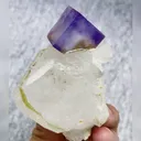 Natural Purple Cubic Fluorite and Quartz Symbiosis comes from Yaogangxian,Hunan 65*60*40MM - image 2