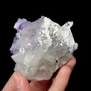 Natural Purple Cubic Fluorite and Quartz Symbiosis comes from Yaogangxian,Hunan 70*65*45MM - image 4