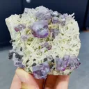 Natural Purple Cubic Fluorite and Quartz Symbiosis comes from Yaogangxian,Hunan 85*45*90MM - image 1