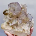Natural Purple Cubic Fluorite and Quartz Symbiosis comes from Yaogangxian,Hunan  95*100*45MM - image 2