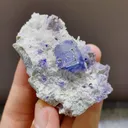 Natural Purple Cubic Fluorite and Quartz Symbiosis comes from Yindu,Inner Mongolia 60*45*25MM - image 2