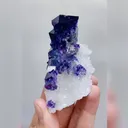 Natural Purple Cubic Fluorite and Quartz Symbiosis comes from Zhejiang,China 50*90*35MM - image 3