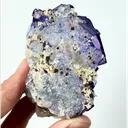 Natural Purple Cubic Fluorite and Quartz Tower, Mineral Specimen:Yaogangxian,Hunan (45*65*35MM) - image 2