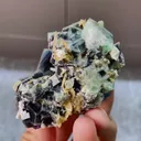 Natural Purple Cubic Fluorite and Siderite Symbiosis comes from Yindu,Inner Mongolia 50*50*50MM - image 3