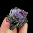Natural Purple Cubic Fluorite and Wolframite, Mineral Specimen: Yaogangxian,Hunan (30*40*25MM) - image 7