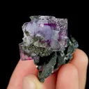 Natural Purple Cubic Fluorite and Wolframite, Mineral Specimen: Yaogangxian,Hunan (30*40*25MM) - image 8