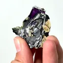 Natural Purple Cubic Fluorite and Wolframite,Mineral Specimen: Yaogangxian,Hunan (45*40*20MM) - image 4