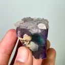 Natural Purple Cubic Fluorite & Calcite,Mineral Specimen : Yaogangxian,Hunan(45*35*35mm) - image 5