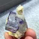 Natural Purple Cubic Fluorite coexists with Quartz and Flaky Calcite comes from Yaogangxian,Hunan 30*30*50MM - image 5