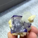 Natural Purple Cubic Fluorite coexists with Quartz and Flaky Calcite comes from Yaogangxian,Hunan 30*30*50MM - image 6