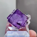 Natural Purple Cubic Fluorite coexists with Quartz comes from YaogangXian,Hunan 30*25*20MM - image 1