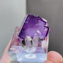 Natural Purple Cubic Fluorite coexists with Quartz comes from YaogangXian,Hunan 30*25*20MM - image 4