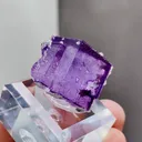 Natural Purple Cubic Fluorite coexists with Quartz comes from YaogangXian,Hunan 30*25*20MM - image 3