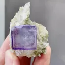 Natural Purple Cubic Fluorite coexists with Quartz comes from Yaogangxian,Hunan 30*35*37MM - image 3