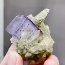 Natural Purple Cubic Fluorite coexists with Quartz comes from Yaogangxian,Hunan 30*35*37MM - image 4