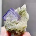 Natural Purple Cubic Fluorite coexists with Quartz comes from Yaogangxian,Hunan 30*35*37MM - image 2