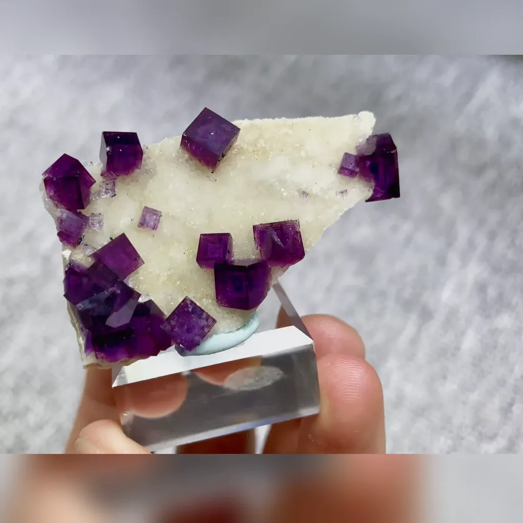 Natural Purple Cubic Fluorite comes from Anhui,China 50*35*10MM - image 2