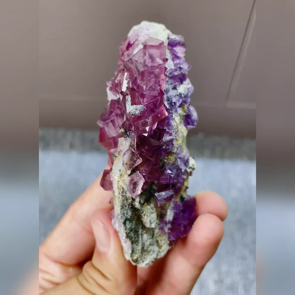 Natural Purple Cubic Fluorite comes from Anhui,China 50*80*35MM - image 4