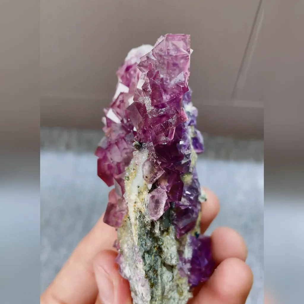 Natural Purple Cubic Fluorite comes from Anhui,China 50*80*35MM - image 3