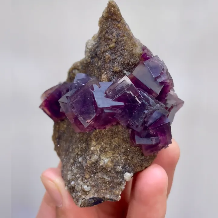 Natural Purple Cubic Fluorite comes from Anhui,China 60*70*35MM - image 3