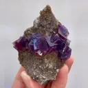 Natural Purple Cubic Fluorite comes from Anhui,China 60*70*35MM - image 5