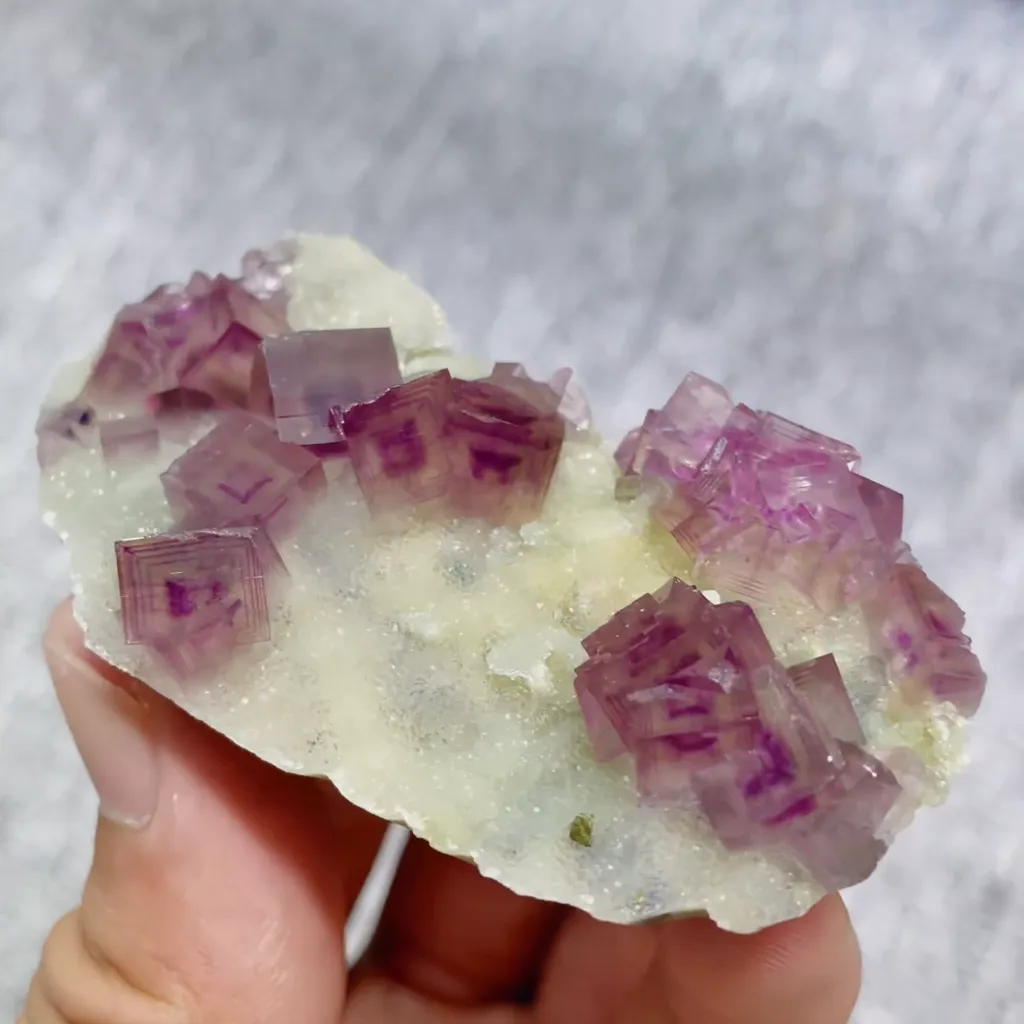 Natural Purple Cubic Fluorite comes from Anhui,China 65*35*15MM - image 3