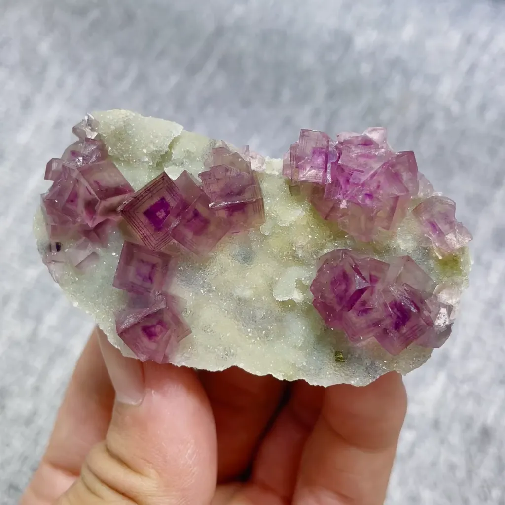 Natural Purple Cubic Fluorite comes from Anhui,China 65*35*15MM - image 2