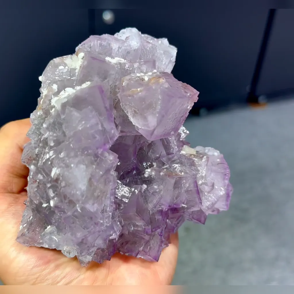 Natural Purple Cubic Fluorite comes from Guizhou,China 110*100*50MM - image 3