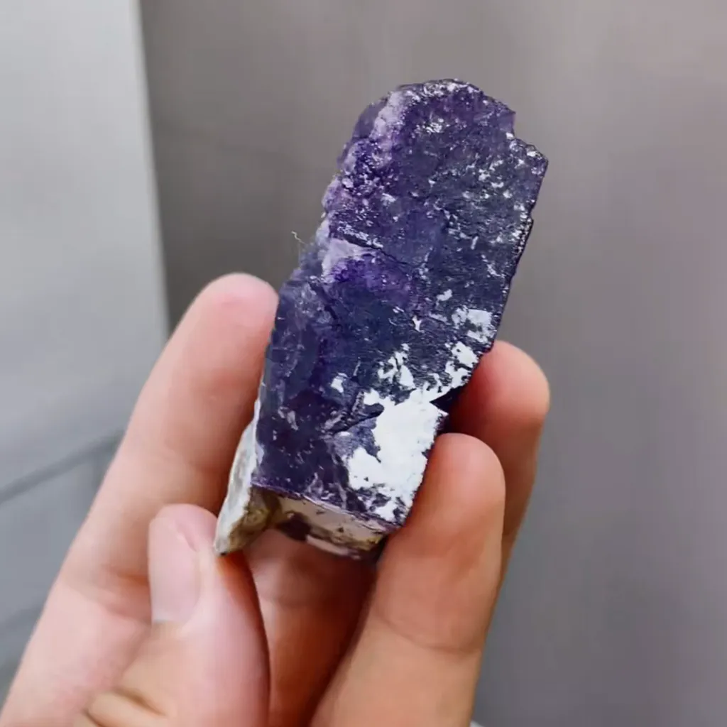Natural Purple Cubic Fluorite comes from Guizhou,China 50*50*20MM - image 2