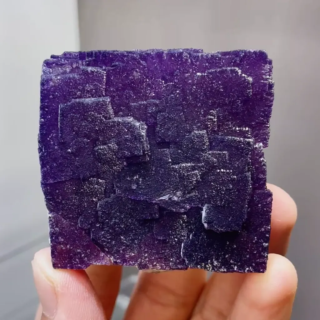 Natural Purple Cubic Fluorite comes from Guizhou,China 50*50*20MM image