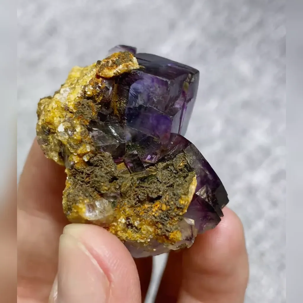 Natural Purple Cubic Fluorite comes from Inner Mongolia,China  30*40*30MM - image 3