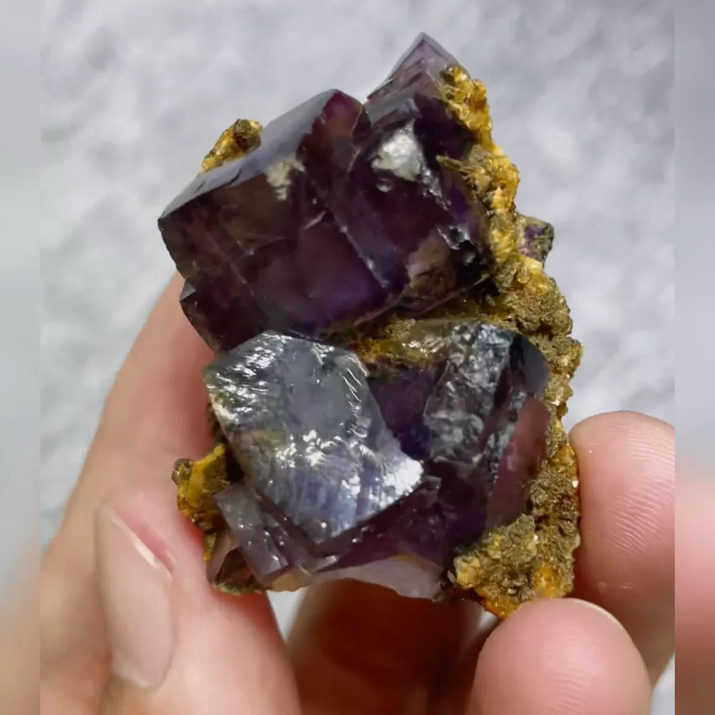 Natural Purple Cubic Fluorite comes from Inner Mongolia,China  30*40*30MM - image 4