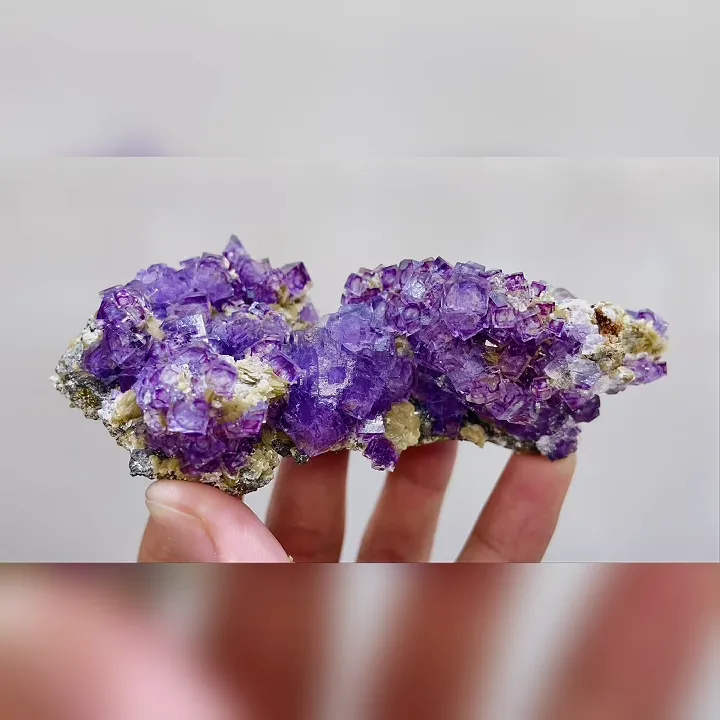 Natural Purple Cubic Fluorite comes from Leipingkuang,Chenzhou 115*50*40MM - image 5