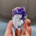 Natural Purple Cubic Fluorite comes from Xianghualing,Hunan 30*45*30MM - image 7