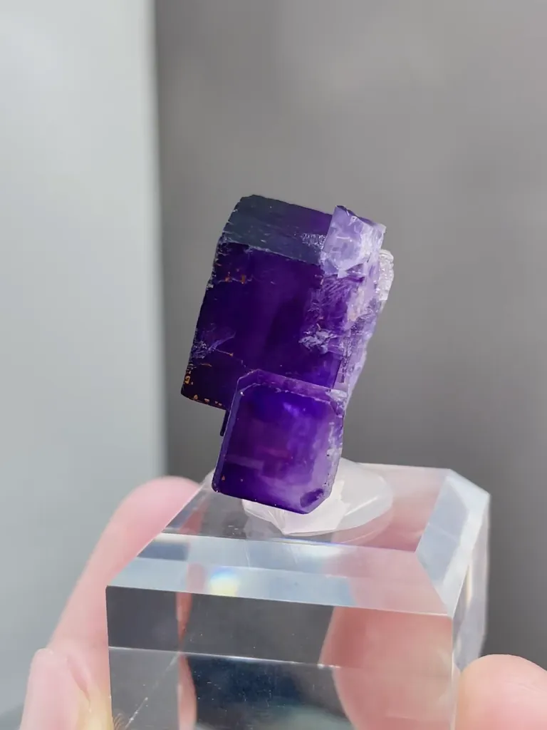 Natural Purple Cubic Fluorite comes from Xinjiang,China 27*15*20MM - image 3