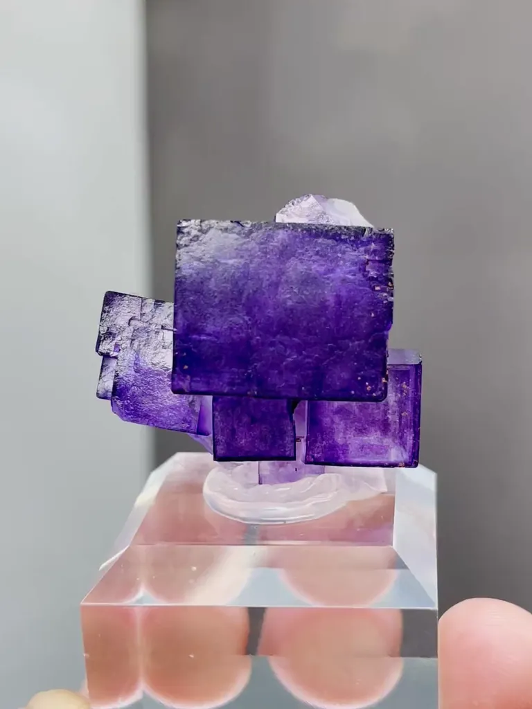 Natural Purple Cubic Fluorite comes from Xinjiang,China 27*15*20MM image