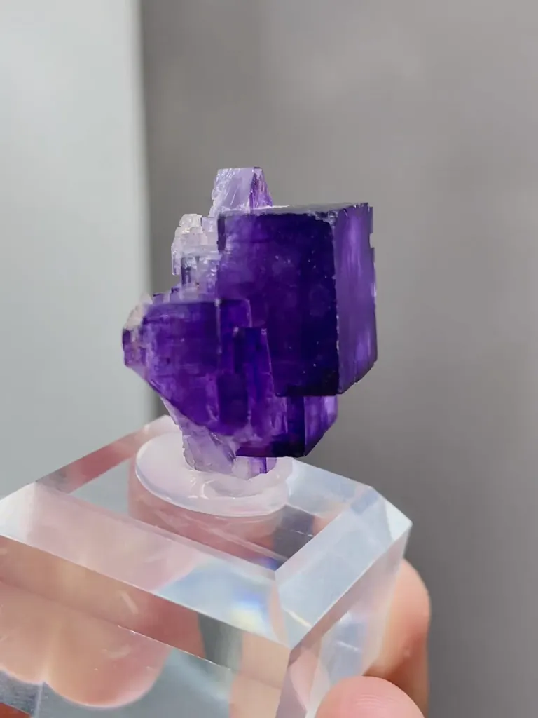 Natural Purple Cubic Fluorite comes from Xinjiang,China 27*15*20MM - image 2