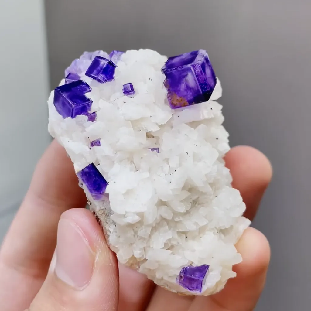 Natural Purple Cubic Fluorite comes from Xinjiang,China 60*50*35MM - image 3