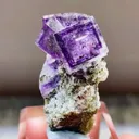 Natural Purple Cubic Fluorite comes from Yaogangxian,Hunan 25*15*35MM - image 4