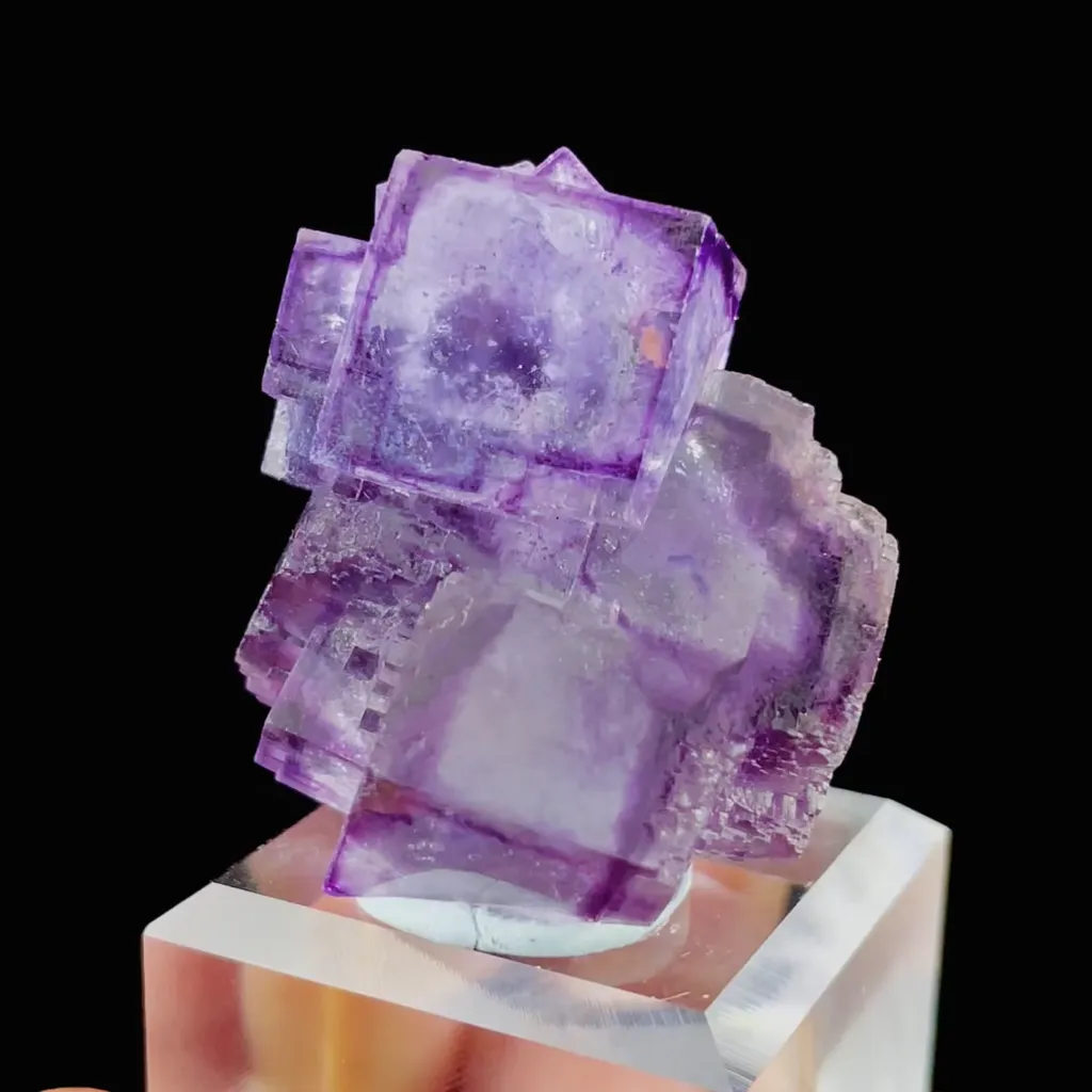 Natural Purple Cubic Fluorite comes from Yaogangxian,Hunan 30*30*25MM - image 3