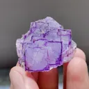 Natural Purple Cubic Fluorite comes from Yaogangxian,Hunan 35*35*20MM - image 1