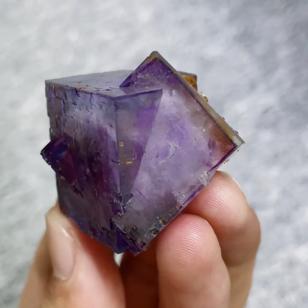 Natural Purple Cubic Fluorite comes from Yaogangxian,Hunan 35*35*30MM - image 2