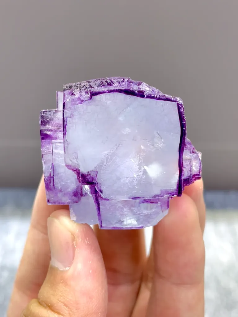 Natural Purple Cubic Fluorite comes from Yaogangxian,Hunan 40*35*25MM - image 7