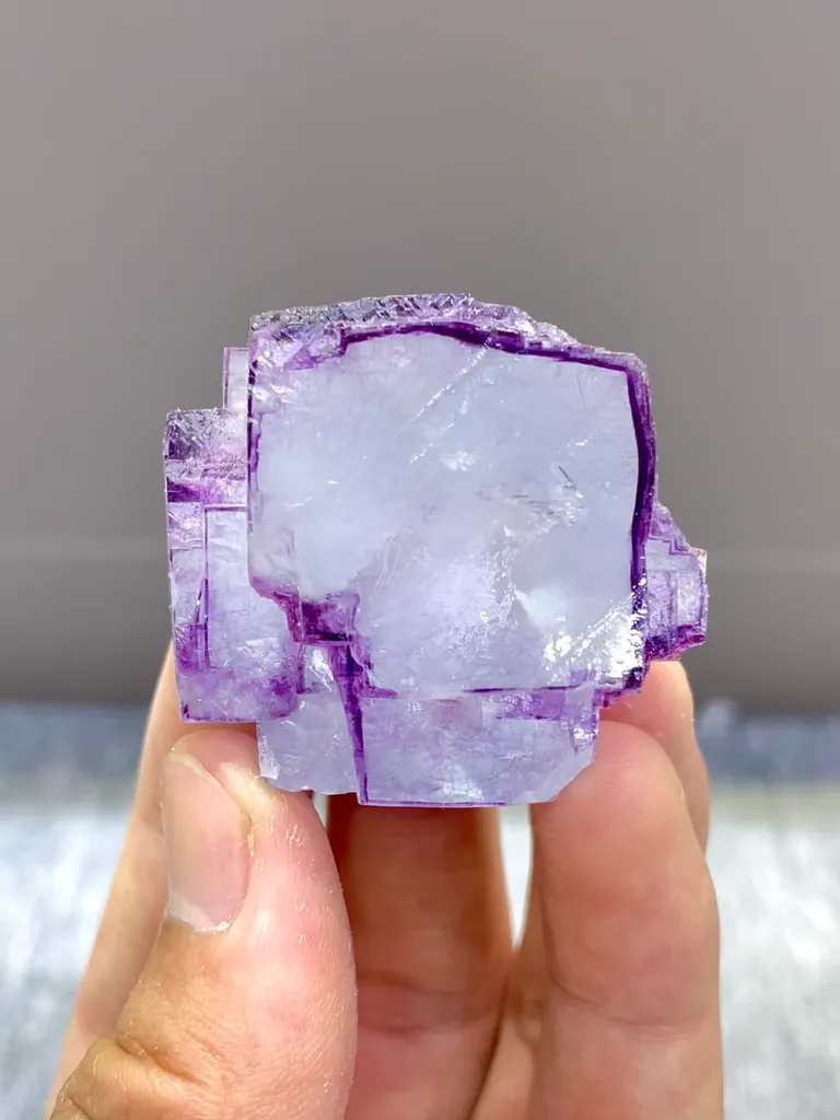 Natural Purple Cubic Fluorite comes from Yaogangxian,Hunan 40*35*25MM - image 2
