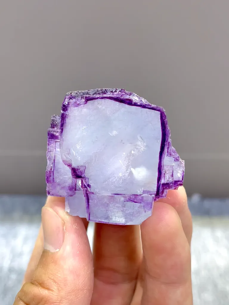 Natural Purple Cubic Fluorite comes from Yaogangxian,Hunan 40*35*25MM image
