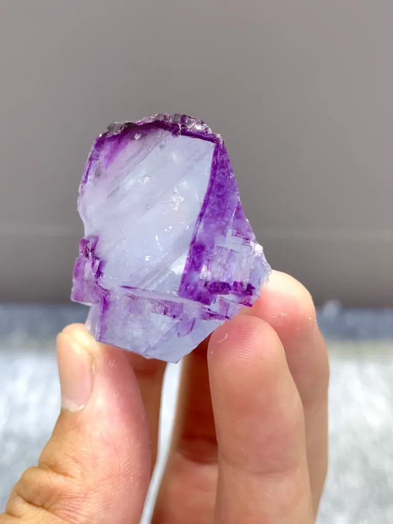 Natural Purple Cubic Fluorite comes from Yaogangxian,Hunan 40*35*25MM - image 6
