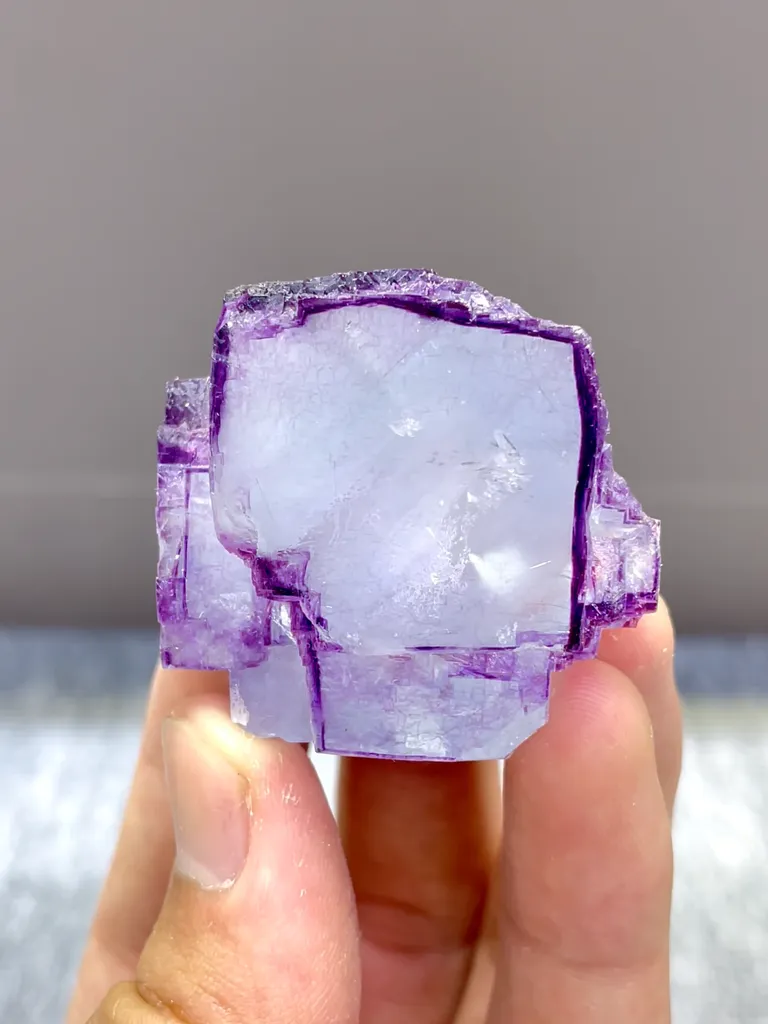 Natural Purple Cubic Fluorite comes from Yaogangxian,Hunan 40*35*25MM - image 8